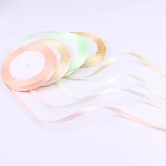 25Yards 6mm Silk Satin Ribbons for Crafts Bow Handmade Gift Wrap Partys Christmas Wedding Decorative Artificial Accessories
